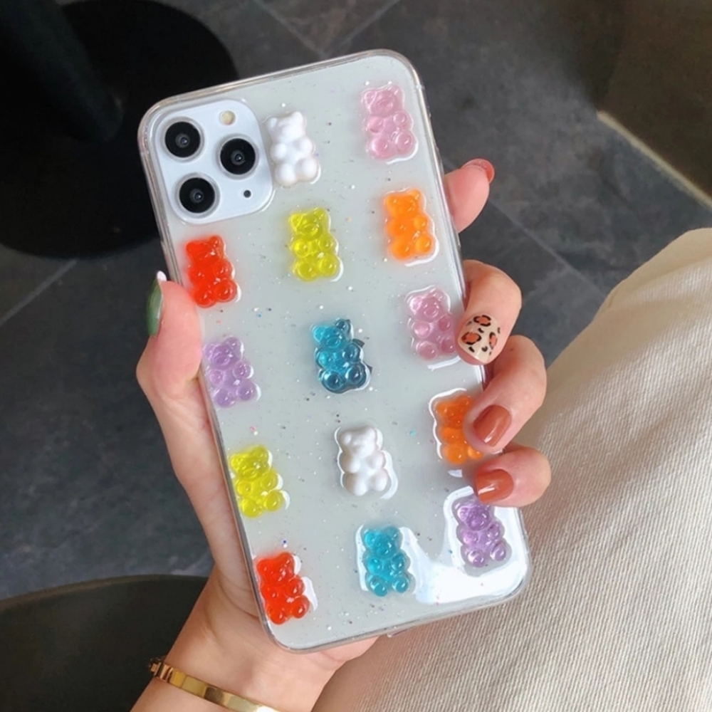 iPhone XR, 11, 11 pro Max Case Gummy bear glitter